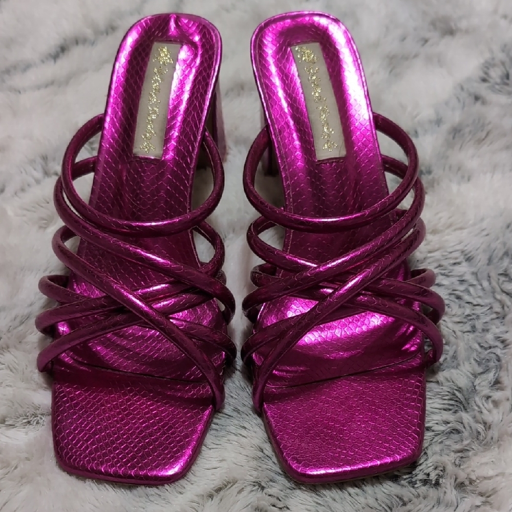 Elegant Pink Strappy Heels